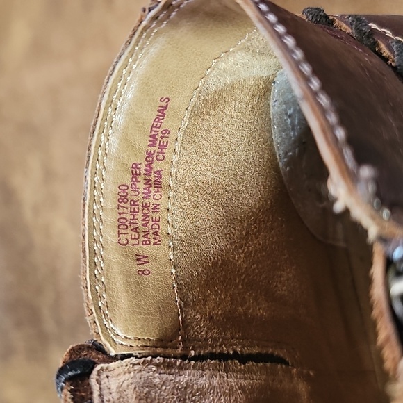 Weatherproof Genuine Leather   Brown Ankle Booties - Picture 5 of 11